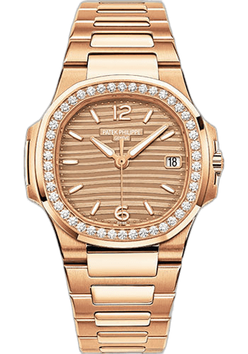 Patek Philippe Nautilus Rose Gold & Diamonds — Golden Diamond-Set Dial | Ref. 7010/1R-012
