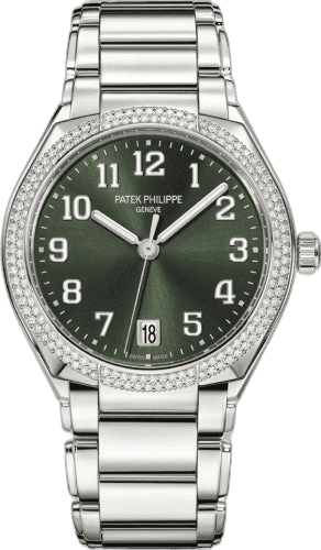 Patek Philippe Twenty~4 Steel — Diamond Bezel Olive Green Dial | Ref. 7300/1200A-011