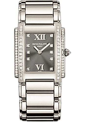 Patek Philippe Twenty~4 White Gold — Diamond-Set Grey Dial | Ref. 4910/20G-010