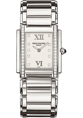 Patek Philippe Twenty~4 Steel — Diamond-Set White Dial Quartz | Ref. 4910/10A-011
