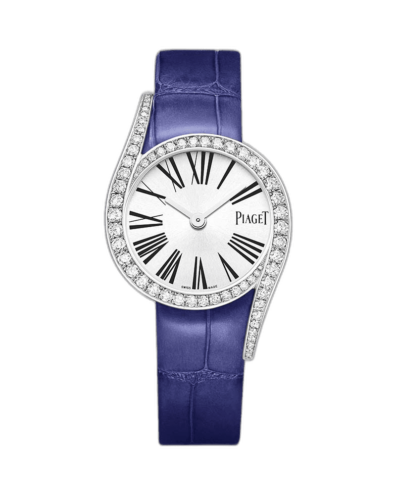 Piaget Limelight Gala White Gold — Diamond Quartz Blue Leather | Ref. G0A43150