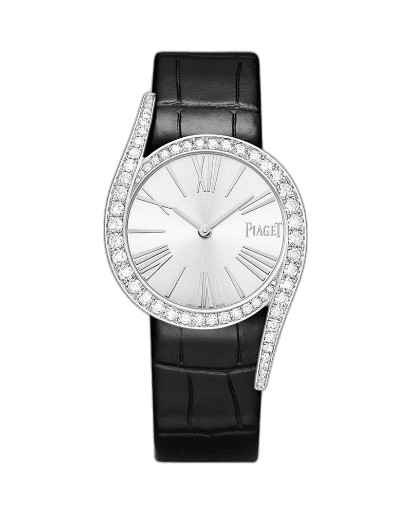 Piaget Limelight Gala White Gold — Automatic Diamond Brilliance in Black Leather | Ref. G0A48360