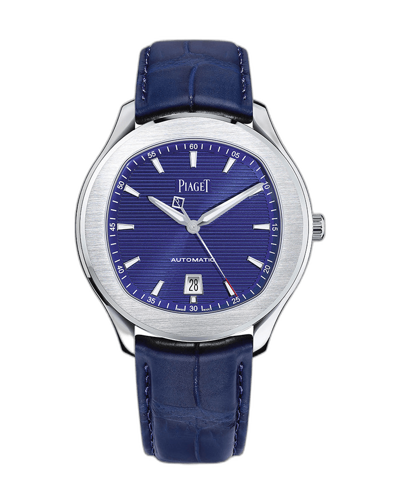 Piaget Polo Date Stainless Steel — Ocean Blue Leather Elegance | Ref. G0A43001