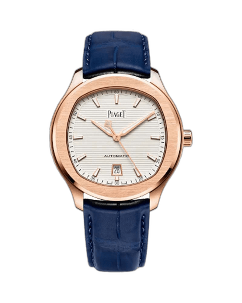Piaget Polo Rose Gold — Automatic Sport Elegance with Blue Leather | Ref. G0A43010