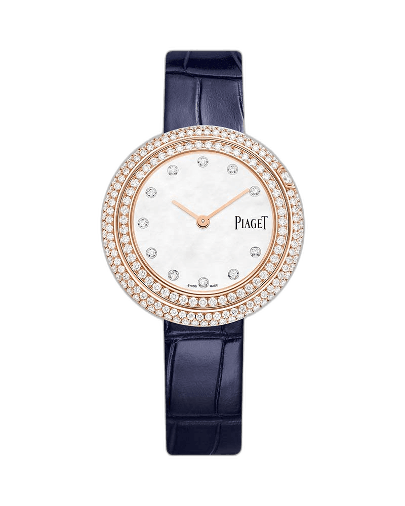Piaget Possession Rose Gold — Diamond-Crowned with Blue Leather | Ref. G0A46073