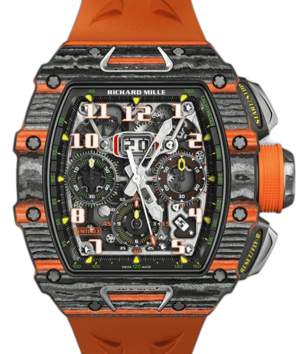 Richard Mille Skeleton Dial Automatic Mclaren Automatic Flyback Chronograph McLaren Carbon TPT Orange RM 11-03 — Ref. RM 11-03
