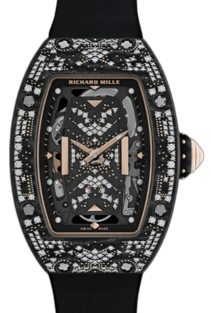 Automatic Winding Intergalactic Misty Night Carbon TPT Diamond Set Bezel RM 07-01 - BRAND NEW Skeleton Dial Richard Mille Ref. RM 07-01