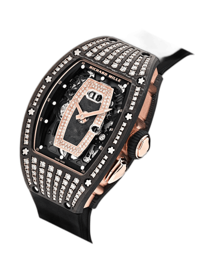 Automatic Winding Gem-Set Carbone TPT Diamond Black RM 037 - BRAND NEW Skeleton Dial by Richard Mille — RM 037