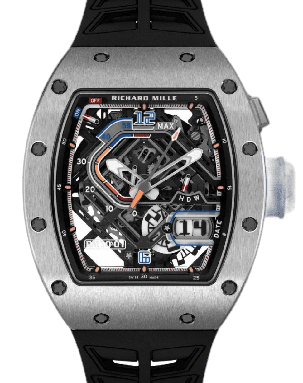 Automatic Winding Automatic with Declutchable Rotor Titanium RM 30-01 - BRAND NEW 42mm Skeleton Dial Richard Mille Ref. RM 30-01