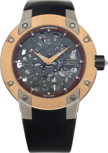 Richard Mille Automatic Winding Extra Flat Rose Gold | RM033 (1) 45.7mm Skeleton Dial (RM033