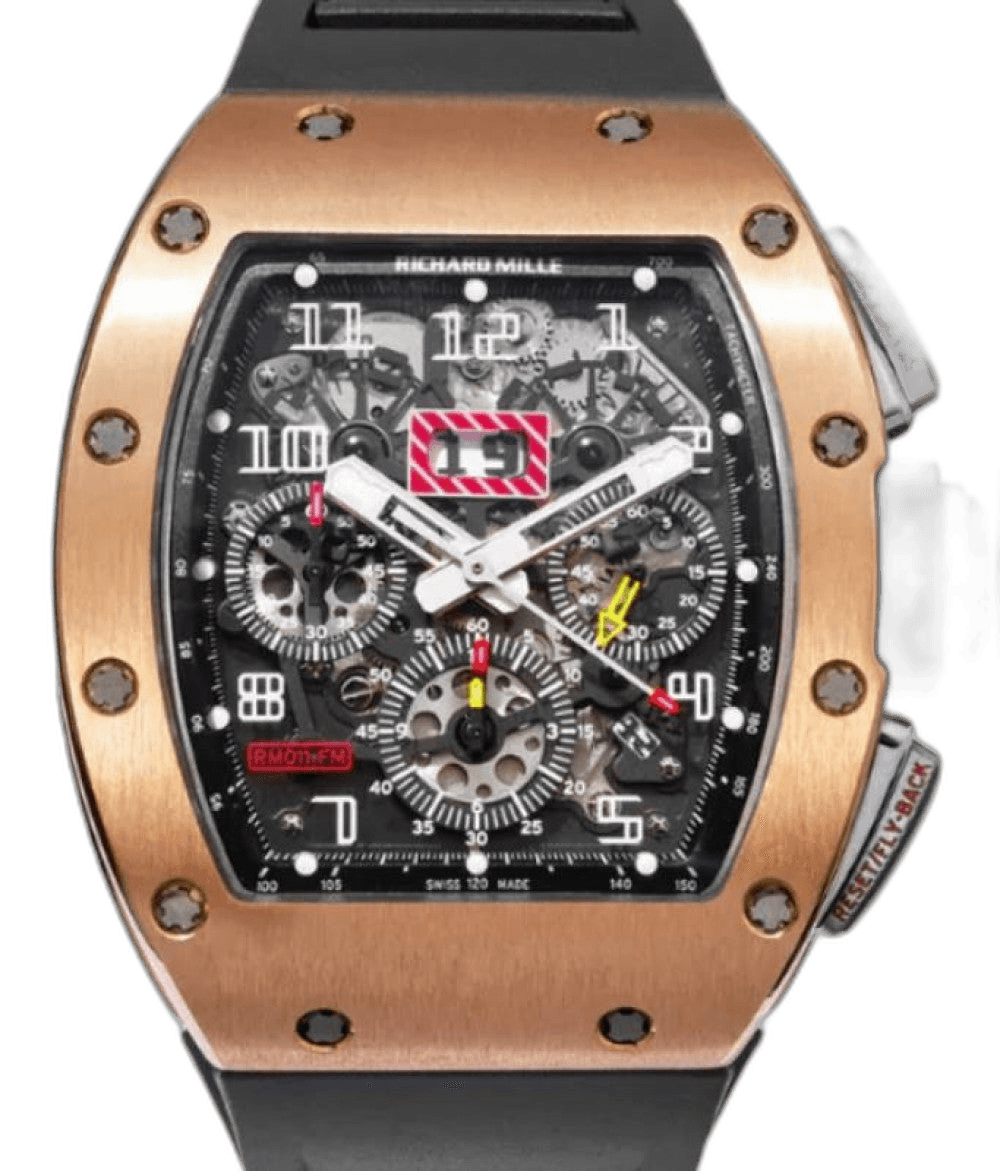 Felipe Massa Chronograph Automatic Flyback Chronograph Felipe Massa Rose Gold RM 011 Skeleton Dial — Richard Mille Ref. RM 011