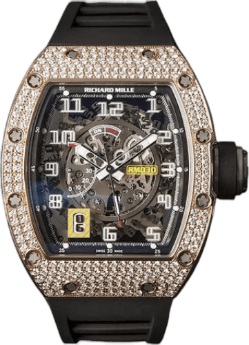 Richard Mille 47mm Ceramic Skeleton Dial Lifestyle Flyback Chronograph Automatic Winding with Declutchable Rotor Rose Gold Diamond Bezel | RM030 (5) — Ref. RM 72-01