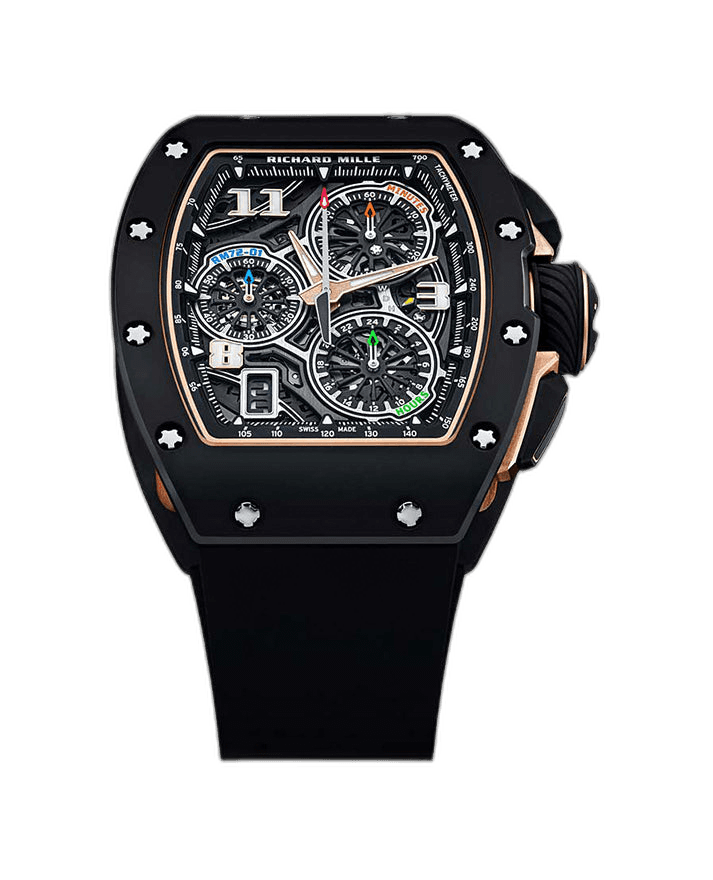 Lifestyle Flyback Chronograph Black Ceramic RM 72-01 - BRAND NEW 47mm Skeleton Dial — Richard Mille Ref. RM 72-01
