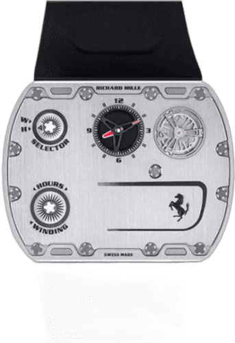 Richard Mille Limited Edition Ferrari Manual Winding Ultraflat Grey Dial | RMUP-01 Titanium Openworked Dial Watch Ref. RMUP-01