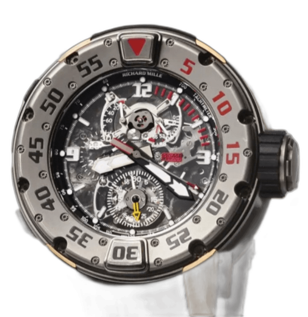 Manual Winding Tourbillon Chronograph Titanium/Red Gold RM 025 - BRAND NEW 49mm Skeleton Dial · Richard Mille RM 025