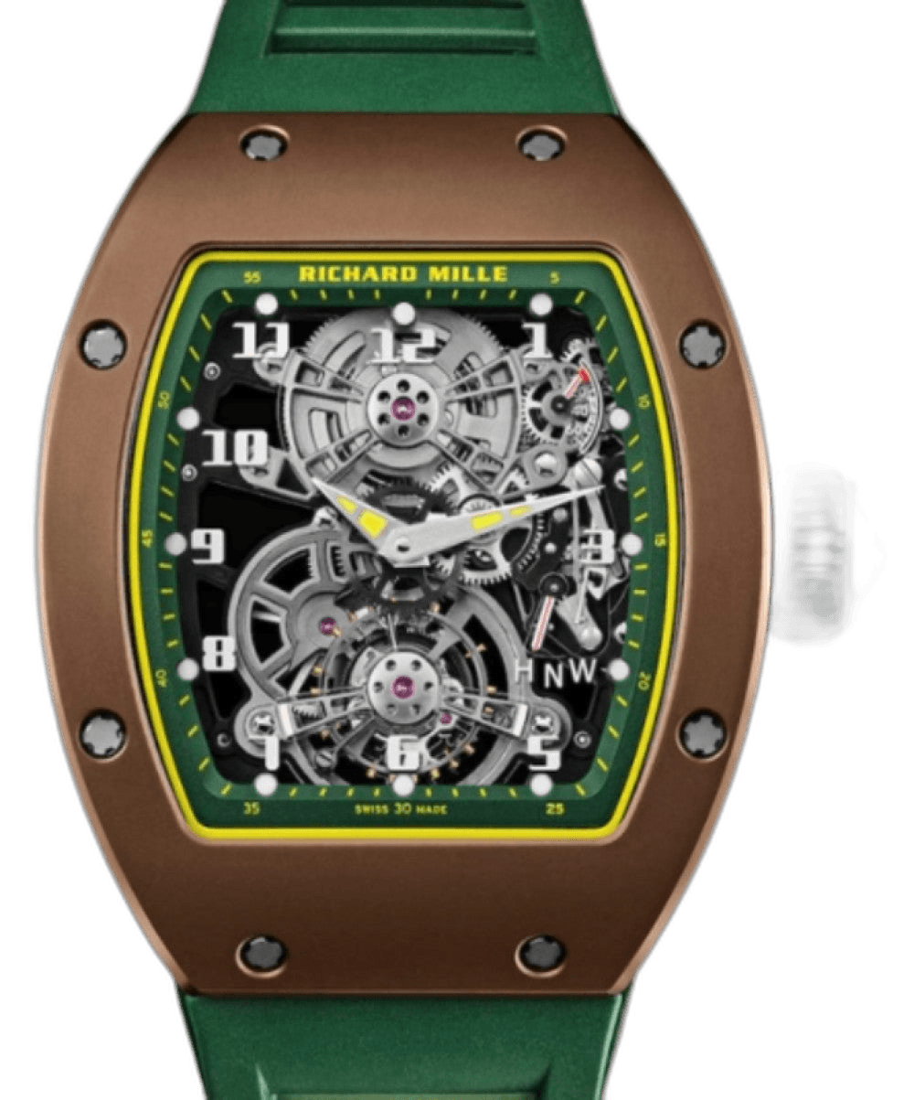 Richard Mille Manual Winding Tourbillon Limited Edition Manual Winding Tourbillon Brown Cermet Ceramic/Titanium RM 17-01 - BRAND NEW Skeleton Dial Timepiece [RM 17-01