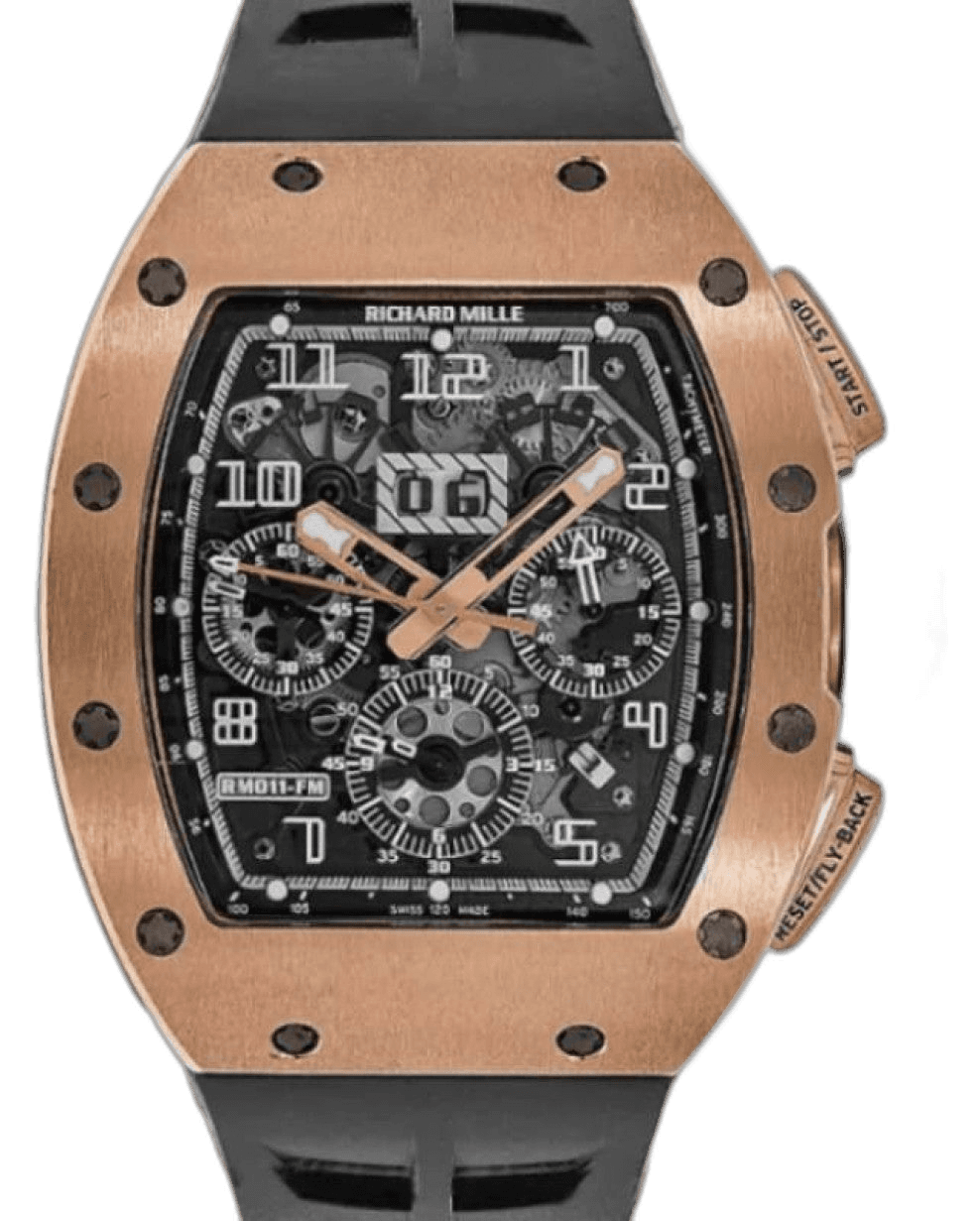 Richard Mille Richard Mille Automatic Flyback Chronograph Felipe Massa Boutique Edition Automatic Flyback Chronograph Felipe Massa Boutique Edition Rose Gold RM 011 Skeleton Dial
