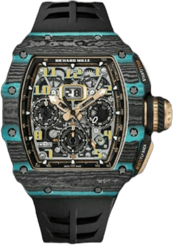 RM 11 Chronograph Ultimate Edition 50mm Openworked Dial | RM11-03 (6) 50mm x 16.23mm Carbon Richard Mille Ref. RM11-03