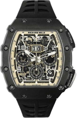 RM 11 Chronograph "The Last Black Edition" 50mm Openworked Dial | RM11-03 (4) 50mm x 16.23mm Black Ceramic and Titanium — Richard Mille Ref. RM11-03