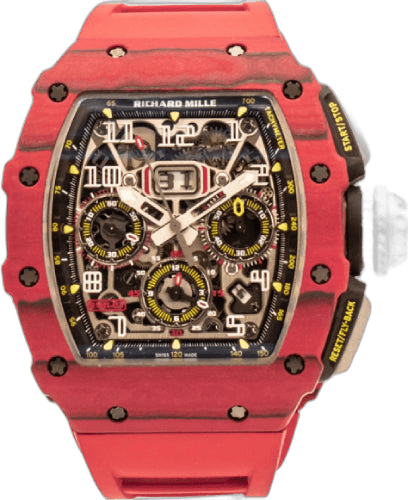 Richard Mille RM 11 Chronograph Flyback Chronograph Red Quartz 50mm Openworked Dial | RM11-03 (3) 49.94mm x 16.23mm Carbon Watch Ref. RM11-03