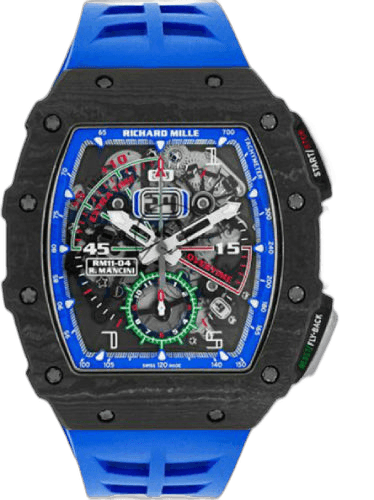 Richard Mille 49.94mm x 16.5mm Carbon RM 11 Roberto Mancini Automatic Flyback 50mm Openworked Dial | RM11-04 — Ref. RM11-04