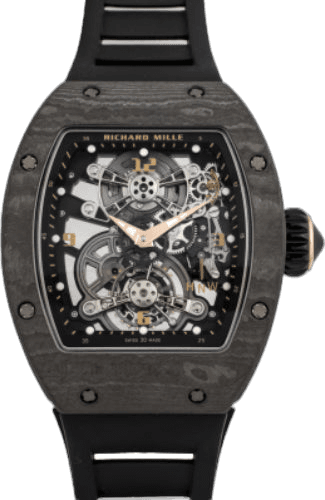 RM 17 Chronograph Tourbillon Black Carbon 48mm Openworked Dial | RM17-01 (4) 48.15 mm x 40.1 mm — Richard Mille Ref. RM17-01