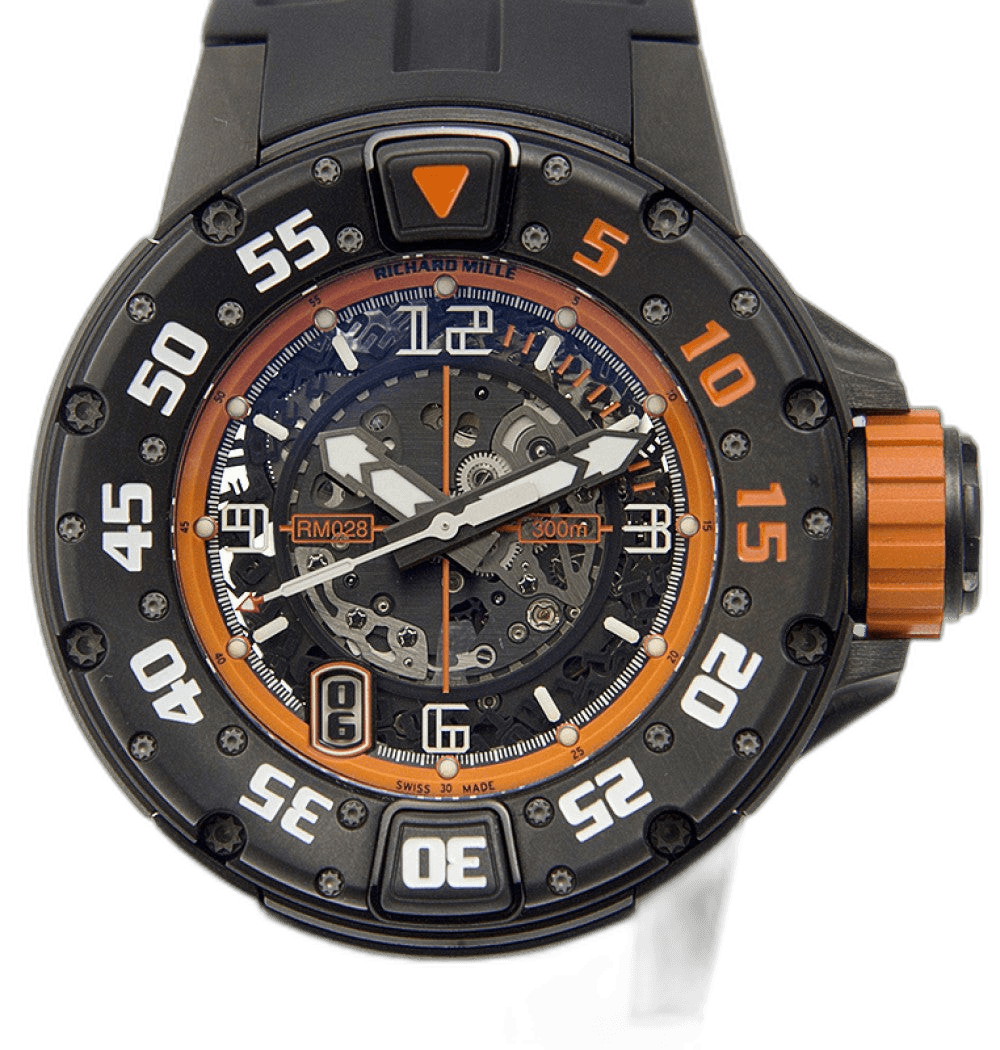 Richard Mille RM 28 RM028-AJTI Titanium Transparent Skull Orange Automatic 47mm - BRAND NEW Skeleton Dial Watch Ref. RM028AJTI