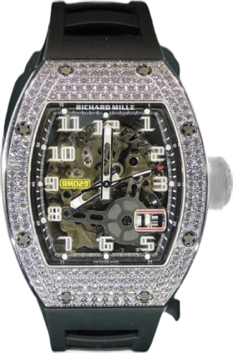 Richard Mille RM 29 White Gold Factory Diamonds | RM029 (1) 48mm Openworked Dial Ref. RM029