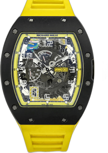 RM 30 Black Ceramic 50mm Openworked Dial - RM30 50.2mm x 42.7mm · Richard Mille RM30