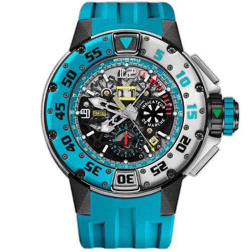 RM 32 RM32 Automatic Winding Flyback Chronograph Les Voiles de Saint Barth Open-Work Dial · Richard Mille Blue/White Quartz TPT Openworked Dial — RM32