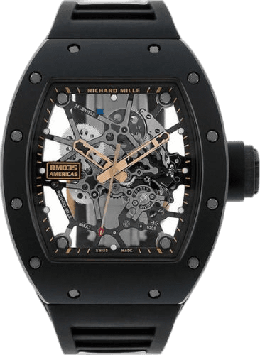 Richard Mille RM 35 Limited Edition Rafael Nadal "Americas Black Toro" 48mm Openworked Dial | RM35 48 mm x 39.70 mm x 12.25 mm Rose Gold Timepiece [RM35