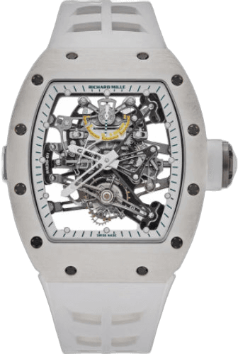 Richard Mille RM 38 Manual Winding Tourbillon Bubba Watson 50mm Open-Work Dial | RM38-01 White Quartz TPT and Titanium Ref. RM38-01