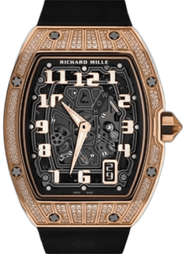 RM 67 RG Automatic Winding Extra-Thin Medium Diamond Set | RM67-01 47mm Rose Gold/Diamonds Openworked Dial by Richard Mille — RM67-01 RG