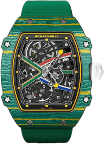 RM 67 Automatic Winding Extra Flat 'Wayde Van Niekerk' | RM67-02 (6) Quartz TPT/Carbon TPT Openworked Dial · Richard Mille RM67-02