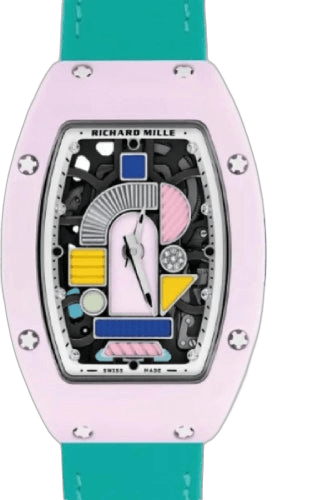 RM 7 Blush Pink Ceramic Limited Edition | RM07-01 (2) 45.66mm x 31.40mm Black / Diamond / Openworked Dial by Richard Mille — RM07-01