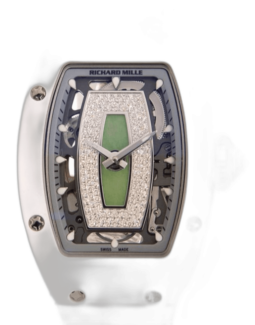 Richard Mille RM 7 Ceramic Diamond Jade Dial RM 07-01 45mm Skeleton Dial Timepiece [RM07-01