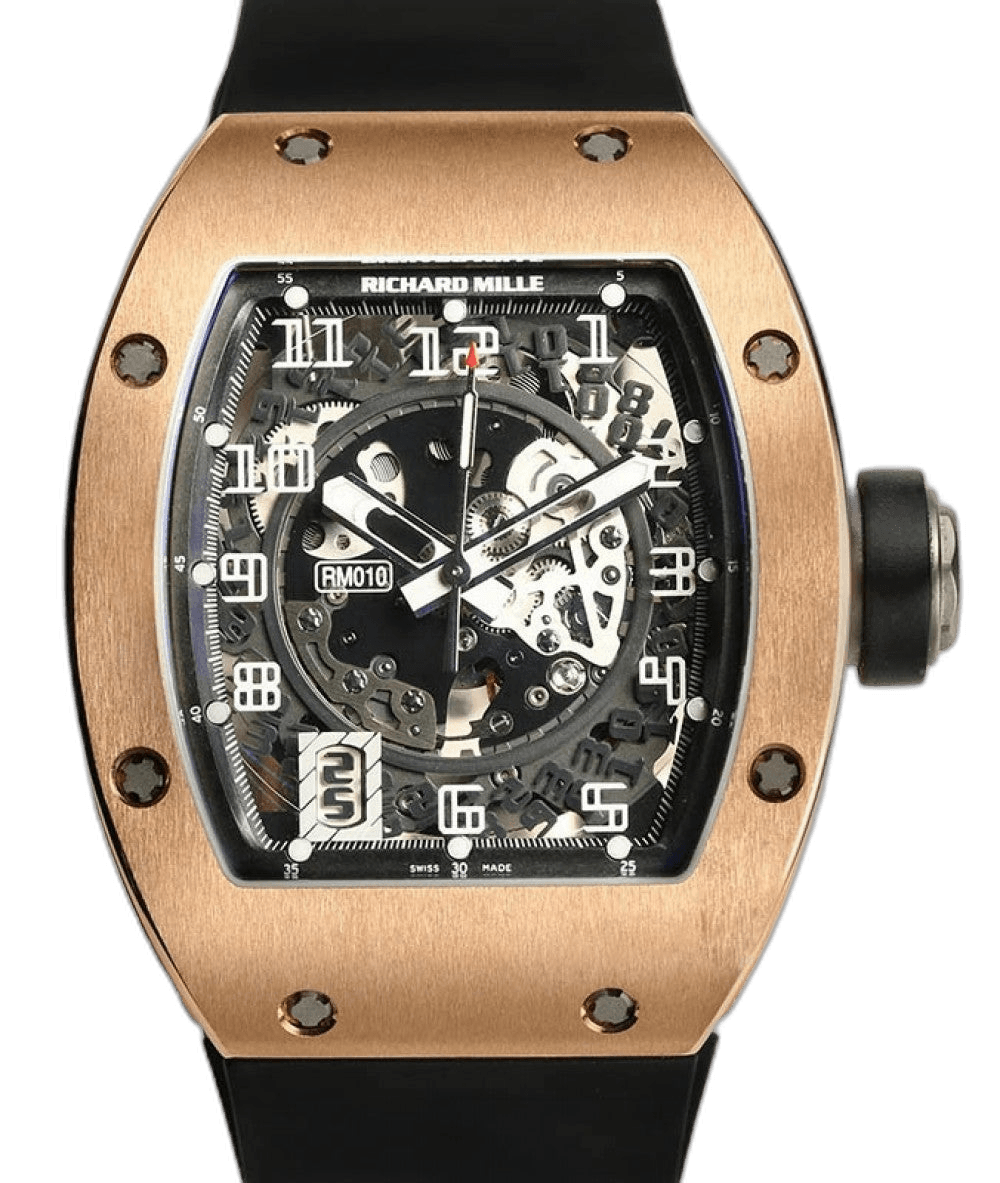 RM010 Rose Gold RM 010 40mm Skeleton Dial Richard Mille Ref. RM010