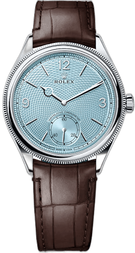 Rolex 1908 Platinum — Ice Blue Rice-Grain Dial | Ref. 52506
