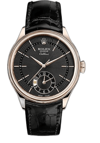 Rolex Cellini Dual Time Everose Gold — Black Dial | Ref. 50525