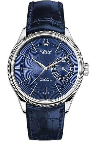 Rolex Cellini Date White Gold — Blue Dial | Ref. 50519