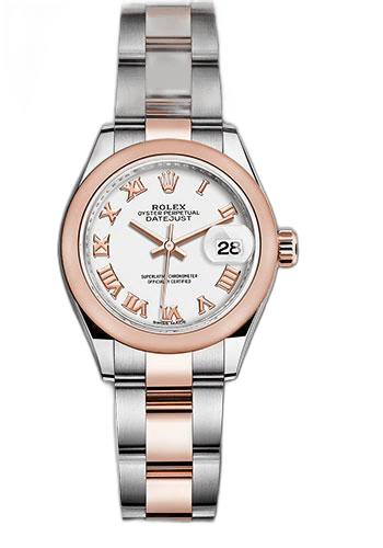 Rolex Lady-Datejust Everose Rolesor — White Roman Dial | Ref. 279161