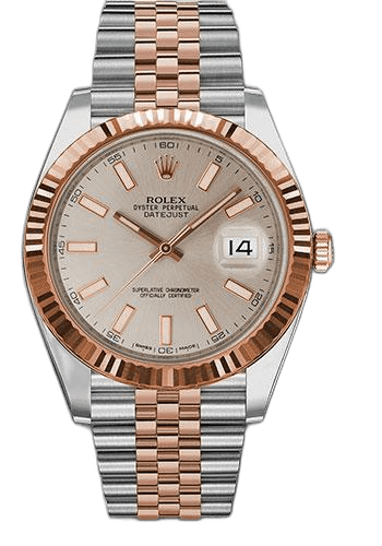 Rolex Datejust 41 Everose Rolesor — Sundust Index Dial | Ref. 126331