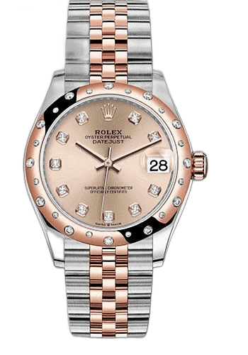 Rolex Datejust 31 Everose Rolesor — Chocolate Diamond Dial, 24-Diamond Bezel | Ref. 278341RBR