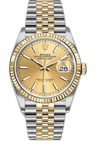 Rolex Datejust 36 Yellow Rolesor — Champagne Index Dial | Ref. 126233