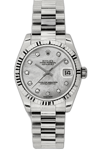 Rolex Datejust 31 White Gold — Mother-of-Pearl Diamond Dial | Ref. 178279