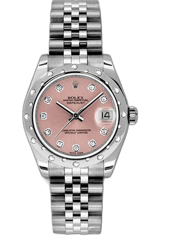 Rolex Datejust 31 White Rolesor — MOP Diamond Dial, 24-Diamond Bezel | Ref. 178344