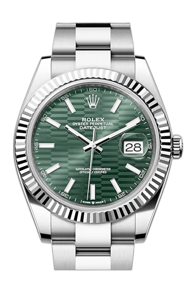 Rolex Datejust 41 Steel — Green Fluted Dial | Ref. 126334