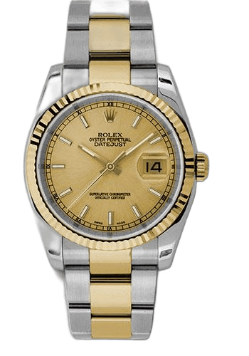 Rolex Datejust 36 Yellow Rolesor — Champagne Index Dial | Ref. 116233
