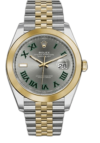 Rolex Datejust Yellow Rolesor — Slate Green Roman Dial | Ref. 126303