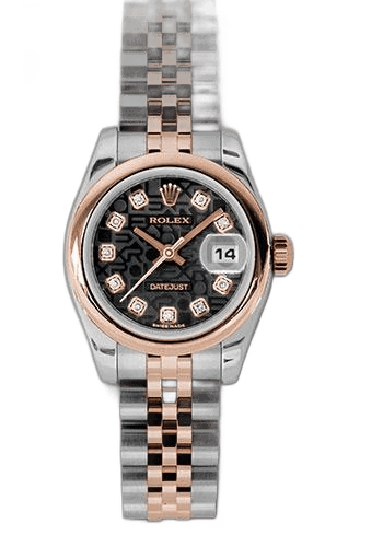 Rolex Lady-Datejust Everose Rolesor — Black Jubilee Diamond Dial | Ref. 179161